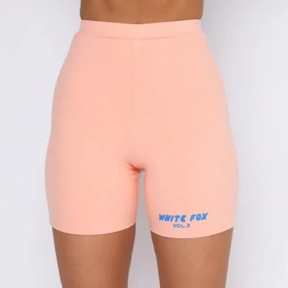 White Fox Biker Shorts